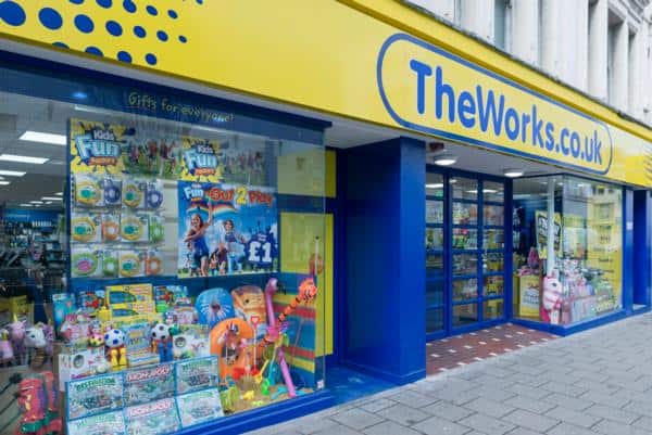 The Works has closed some of its shops because of till issues caused by a cyber incident. Image courtesy of The Works