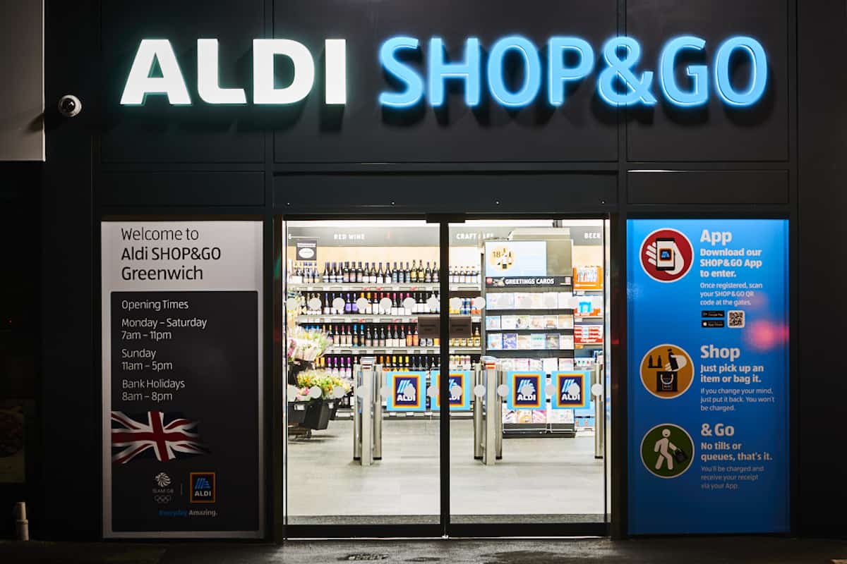 Shoppers can now buy from Aldi without queuing or scanning a product. Image courtesy of Aldi