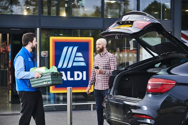 later adding Deliveroo home delivery. Image courtesy of Aldi