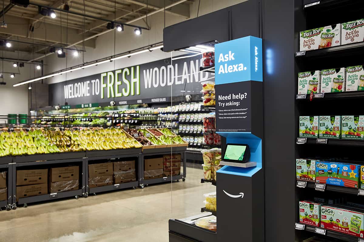 Shoppers can buy without checking out from Amazon Fresh stores in the UK. Image courtesy of Amazon
