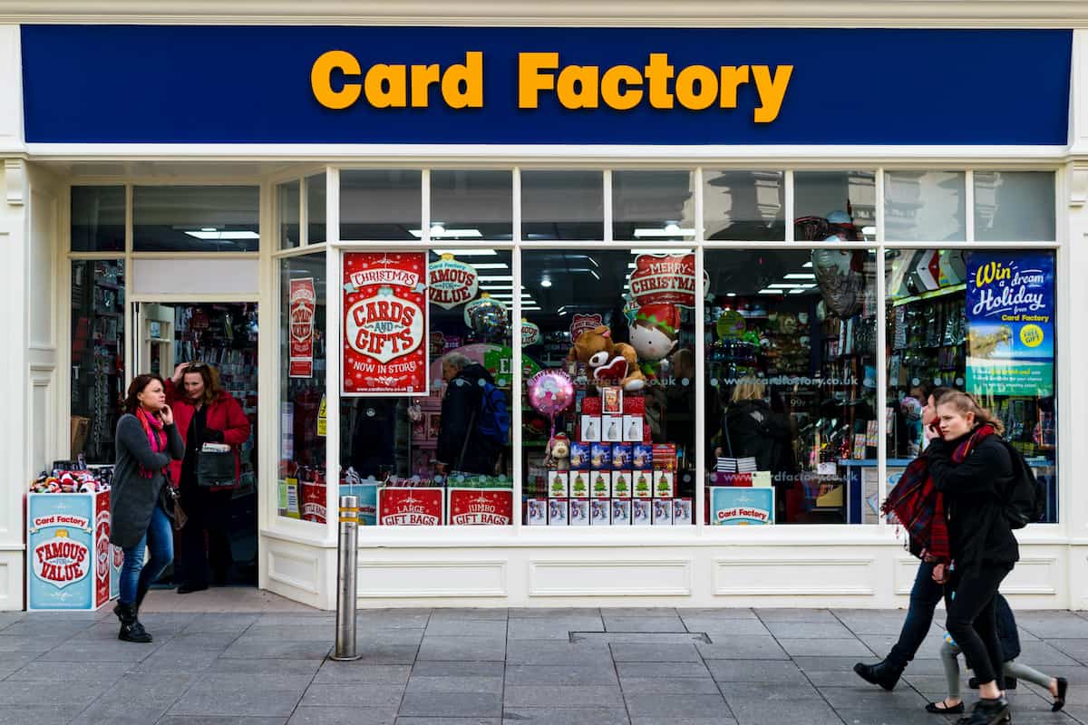 Shoppers have returned to Card Factory stores but are still buying more online than before the pandemic. Image: Cristina Nixau/Shutterstock