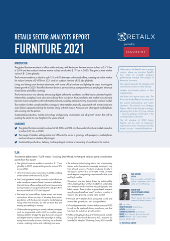 RetailX Sector Analyst Report: Furniture 2021