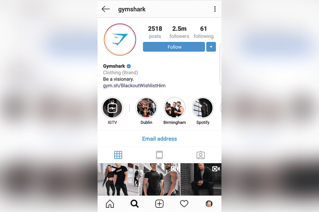 Gymshark grew to maturity on the strength of its social marketing strategy