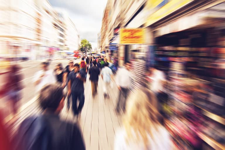 Shoppers are now spending less than they did as the UK emerged from the pandemic – but more than they did before Covid-19. Image: Adobe Stock