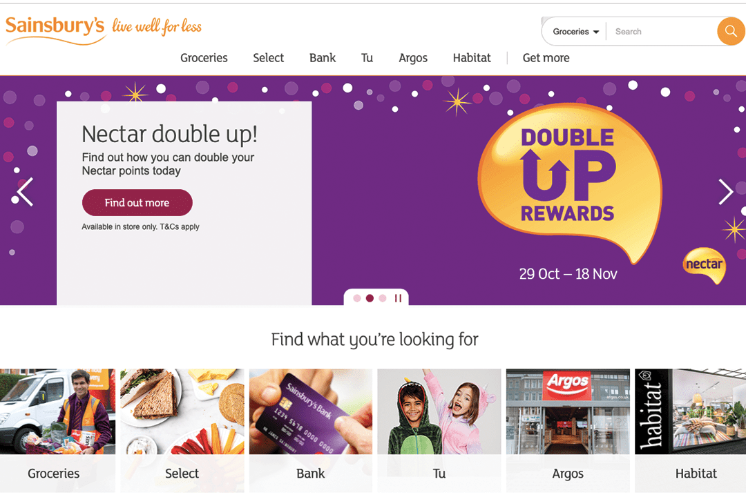 Sainsbury’s website and apps continues to pushing innovative and faster delivery options