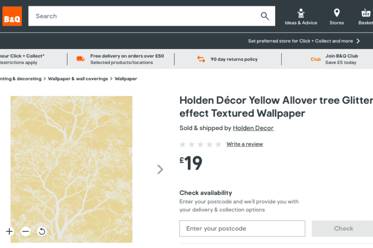 A seller listing on the new B&Q marketplace. Image: screenshot of diy.com