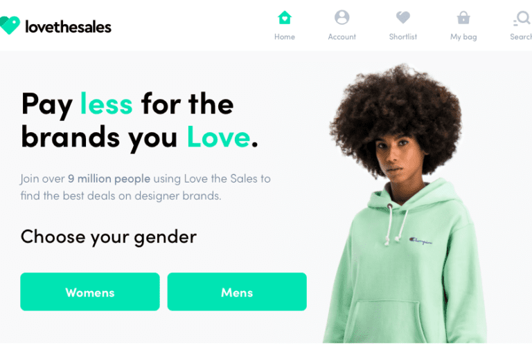 Image: Screenshot of Lovethesales.com