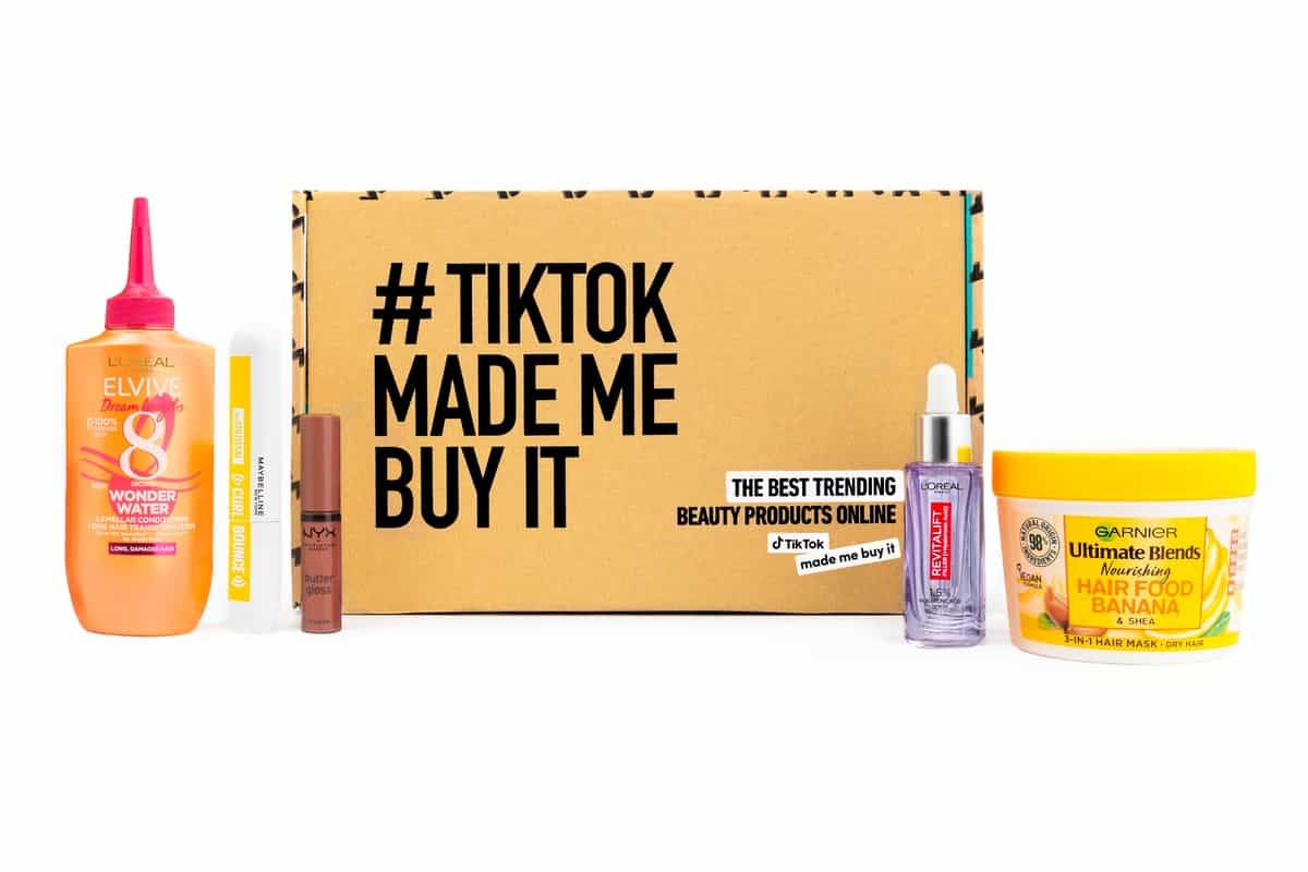 Shoppers can buy L'Oreal gift sets directly from TikTok creators. Image courtesy of L'Oreal UK