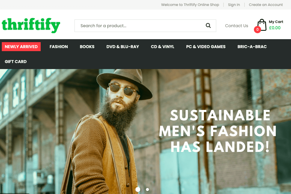 Thriftify is expanding to the UK from Ireland. Image: screenshot of thriftify.co.uk