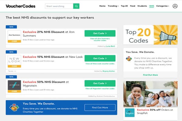 Vouchercodes for NHS workers have driven ecommerce and helped key workers