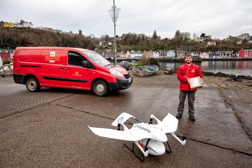 Picture caption: Royal Mail launched its first drone delivery in December