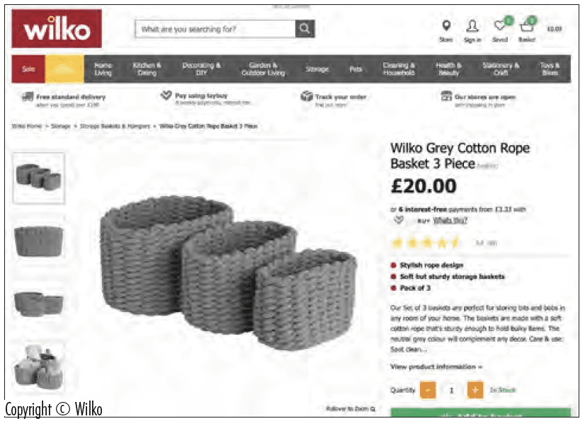 Wilko is now using a variety of channels to sell goods