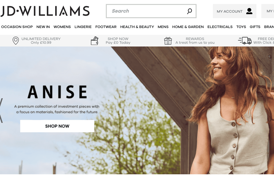 JD Williams parent company N Brown Group is working towards a target of sourcing all of its own brand products responsibly by 2030. Image: screenshot of jdwilliams.co.uk