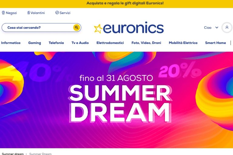 Image: screenshot of euronics.it