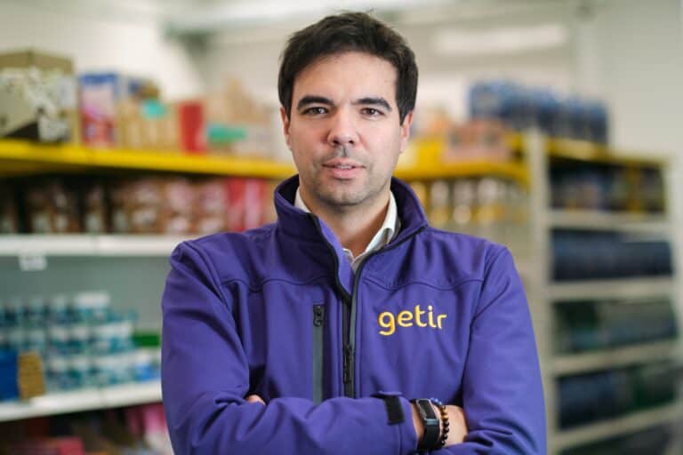 Kristof Van Beveren, UK GM, Getir in a Getir store. Image courtesy of Getir