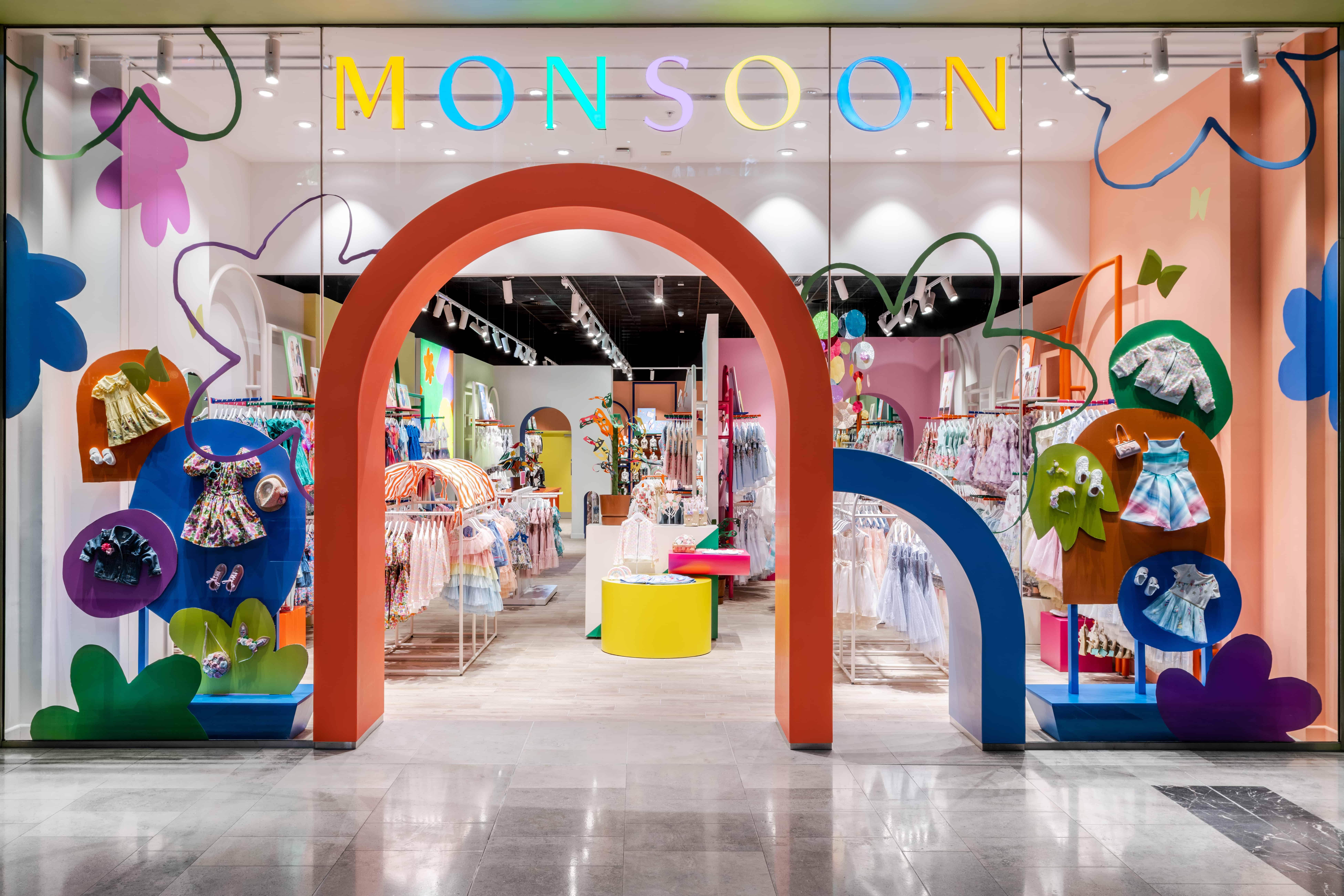 The Monsoon Children store offers adults and children their own sized entrance. Image courtesy of Monsoon