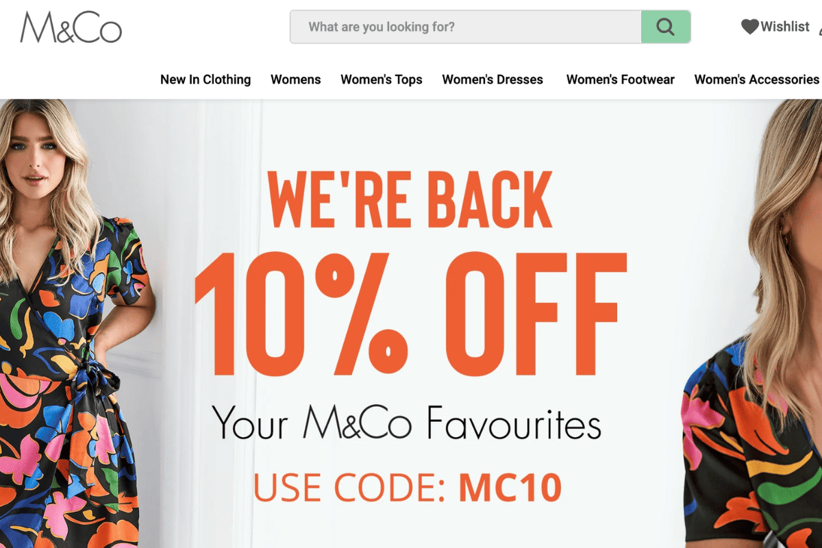 M&Co website